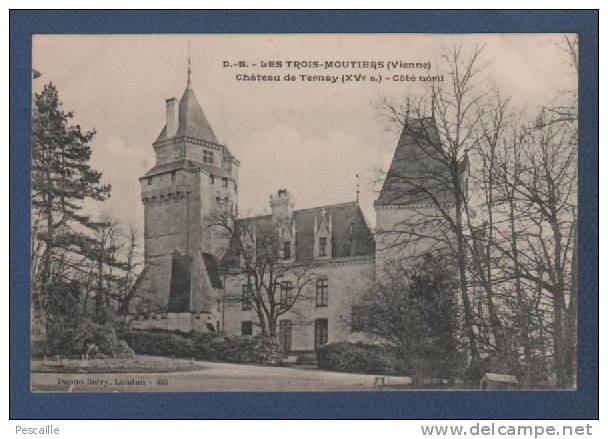 86 - CP LES TROIS MOUTIERS - VIENNE - CHATEAU DE TERNAY XVe S. COTE NORD - DANDO BERRY LOUDUN 455 - Les Trois Moutiers