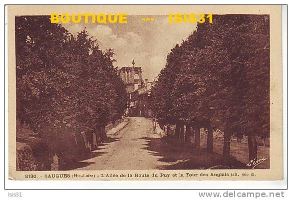 Dép 43 - RF14238 - Saugues - Allée De La Route Du Puy Et La Tour Des Anglais - état - Saugues