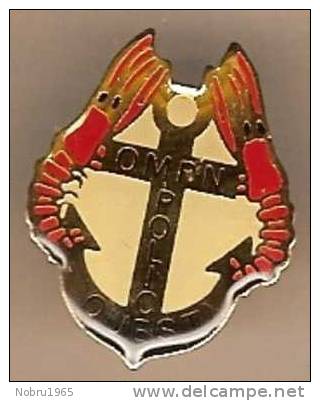 Pin´s Badge Pin OMPN OUEST POLICE MARITIME ANCRE De MARINE - Polizei