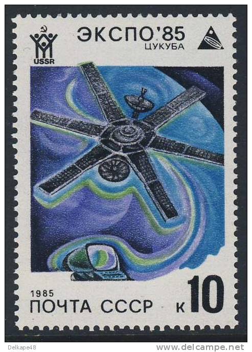 Soviet Unie CCCP Russia 1985 Mi 5483 YT 5192 Sc 5342 ** "Expo 85" Tsukula. Japan - "Molnia-I"  Satellitie - Otros & Sin Clasificación