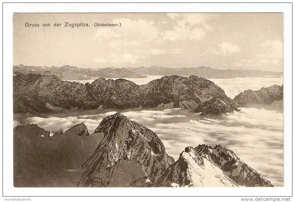 AK 853 Gruss Von Der Zugspitze. (Nebelmeer.) Verlag V. B. Johannes (Max Beckert) - Zugspitze