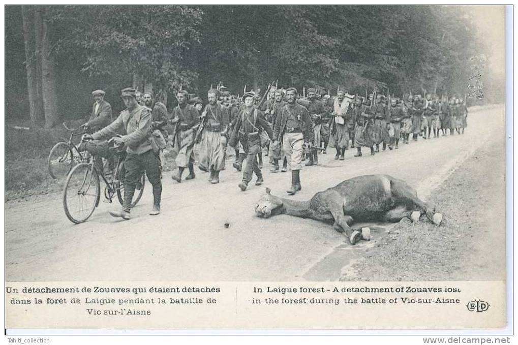 VIC-sur-L'AISNE - Un Détachement De Zouaves......... - Vic Sur Aisne