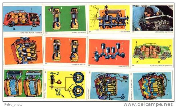 12 Cartes éditée Par Americana Munich : Mécanicien, Moteur, Pistons, Freinages ( Vues éclatées ) - Car Racing - F1