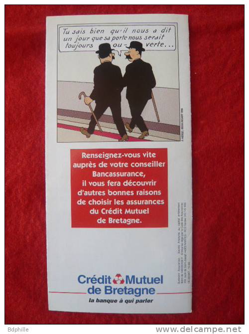 TINTIN Les Dupont Dupond Publicité 1996 Pour Le Credit Mutuel De Bretagne - Oggetti Pubblicitari