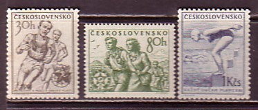 L3079 - TCHECOSLOVAQUIE Yv N°765/67 ** SPORT - Unused Stamps