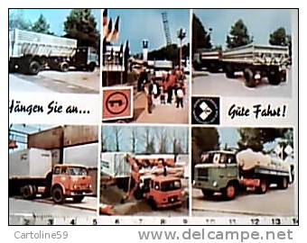 GERMANY ALLEMANDE DDR CAMION CONTAINER  CAR CISTERNA TRASPORTI PESANTI TIR N1973 CH777 - Camions & Poids Lourds