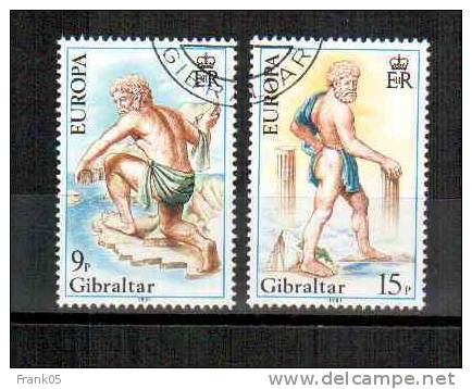 Gibraltar 1981 Satz/set EUROPA Gestempelt/used - 1981