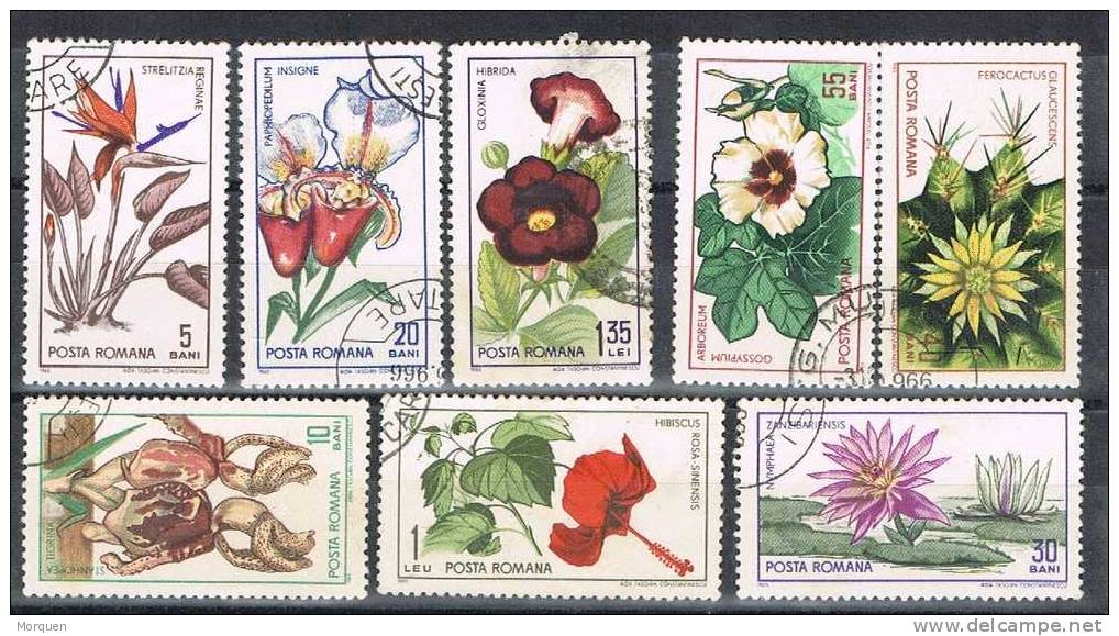 Rumania Num  2156-2163, Cat Yvert. Flora. Botanica - Gebraucht