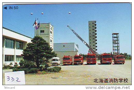 Télécarte JAPON Pompiers Feuerwehr (332) PHONECARD JAPAN * Fire Brigade  Brandweer Brigada De Fuego Vigili Del Fuoco - Firemen