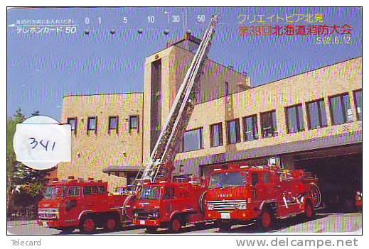 Télécarte JAPON Pompiers Feuerwehr (341) PHONECARD JAPAN * Fire Brigade  Brandweer Brigada De Fuego Vigili Del Fuoco - Pompieri