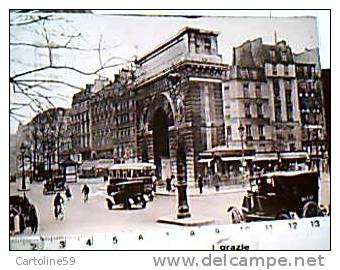 FRANCE PARIS PORTE ST MARTIN TRAM CAR AUTO VOITURES TRE ANIME VB1937 CH795 - Nahverkehr, Oberirdisch