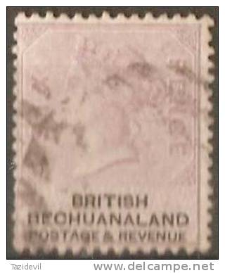 BECHUANALAND - 1887 6d Queen Victoria. Scott 15. Used - 1885-1895 Crown Colony
