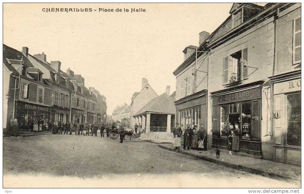 CPA - 23 - CHENERAILLES - Place De La Halle - 995 - Chenerailles