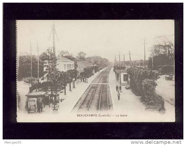 Beauchamps La Gare édit.breger Chemin De Fer   Belle Carte - Beauchamp