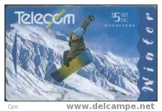 # NEW_ZEALAND NZ23S_1 Four Season S - Winter 5 Gpt 01.95 -sport,snowboard- Tres Bon Etat - Nouvelle-Zélande