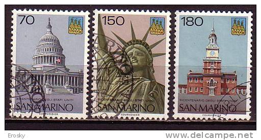 Y8809 - SAN MARINO Ss N°963/65 - SAINT-MARIN Yv N°919/21 - Used Stamps