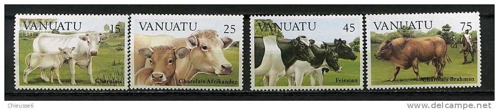 Vanuatu ** N° 695 à 698 - Races De Bovidés - Vanuatu (1980-...)