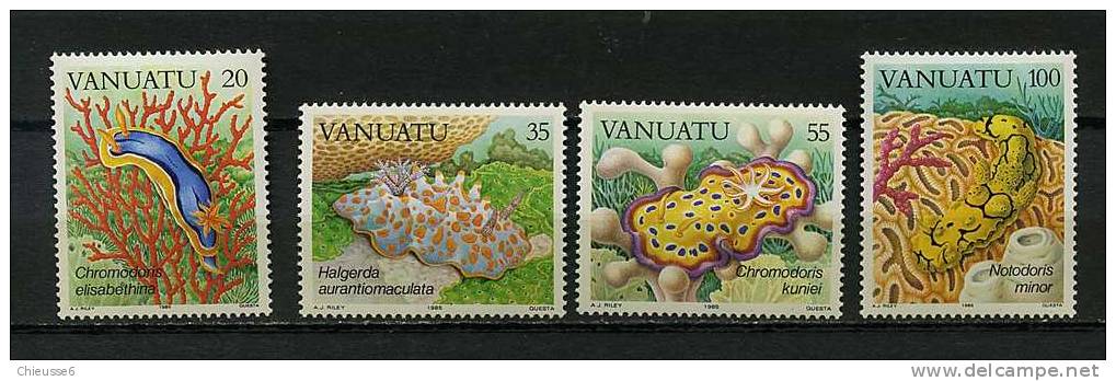 Vanuatu ** N° 727 à 730 - Nudibranches - Vanuatu (1980-...)