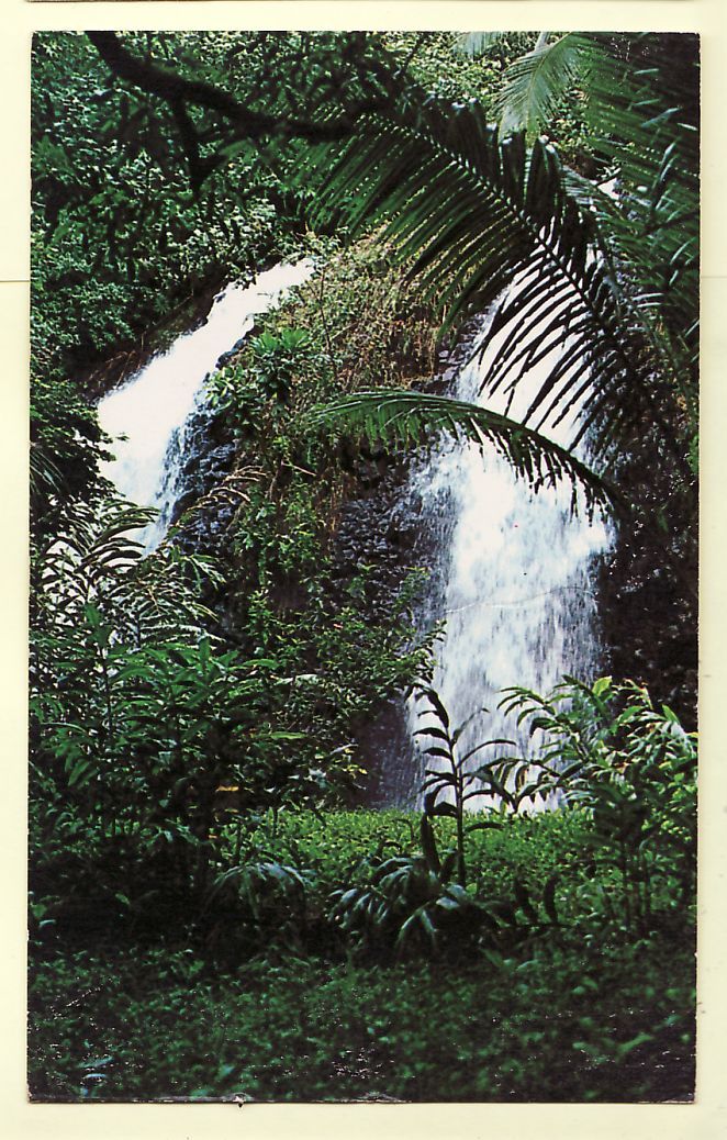 Peu Commun TAHITI DOUBLE CASCADE DISTRICT FAAONE WATER FALLS 1970s ¤  SOUTH SEA PARADISE C19680 ¤ CPDOM 4622AA - Tahiti