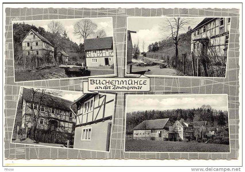 D857    BUCHENMUHLE : 4-picture Postcard - Ansbach