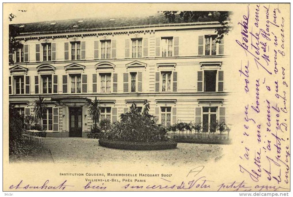 CPA (95) VILLIERS LE BEL  Institution Couderc Mademoiselle Hacquart - Villiers Le Bel