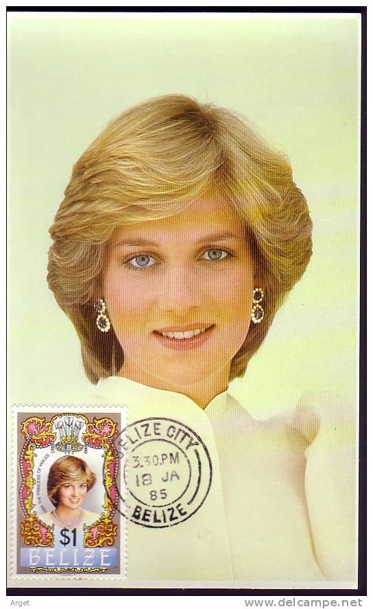 Carte Maximum BELIZE N° Yvert 694 (Princesse Diana) - Belize (1973-...)