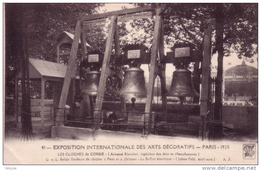 Exposition Internationale Des Arts Déco ¤ LES CLOCHES DE CORBIE ¤ Paris 1925 - Corbie