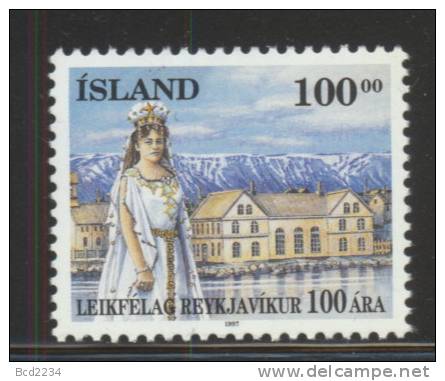 ICELAND ISLAND 1997 CENTENARY OF REJKAVIJK THEATRE ASSOCIATION NHM (**) Mountains Art Drama - Theatre