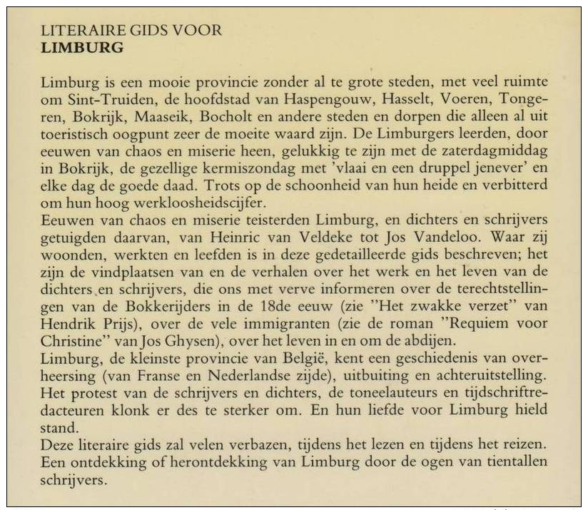 Guido Wulms, Literaire Gids Voor Limburg - Anciens