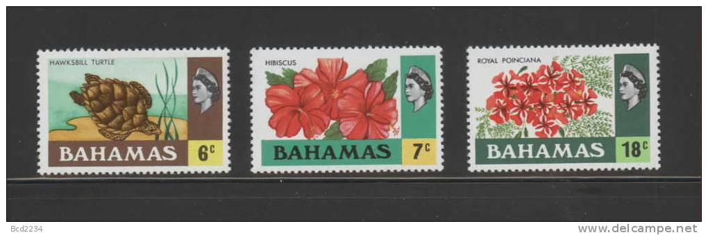 BAHAMAS 1971 SET OF 15 DEFINITIVES VARIOUS SET OF 3 LHM (*) - Bahamas (1973-...)