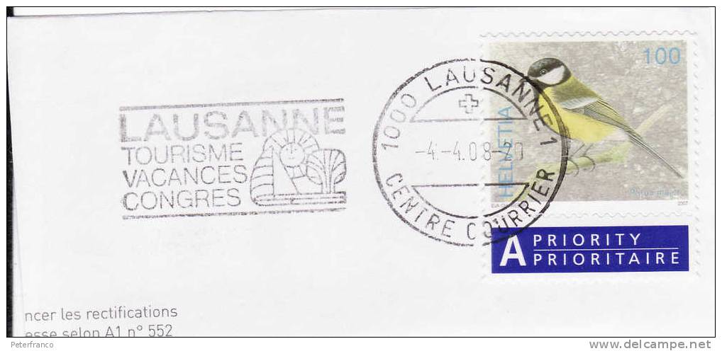 2008 - Losanna - Turismo - Vacanze - Congressi - Postage Meters