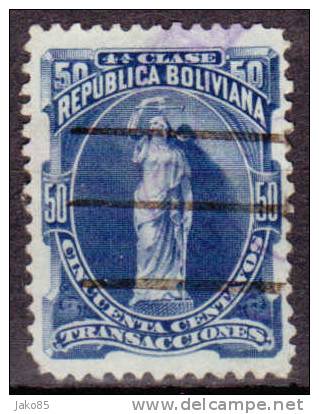 BOLIVIE - 1884 -  YT  N° 9  Fiscaux  - Oblitéré - - Bolivia