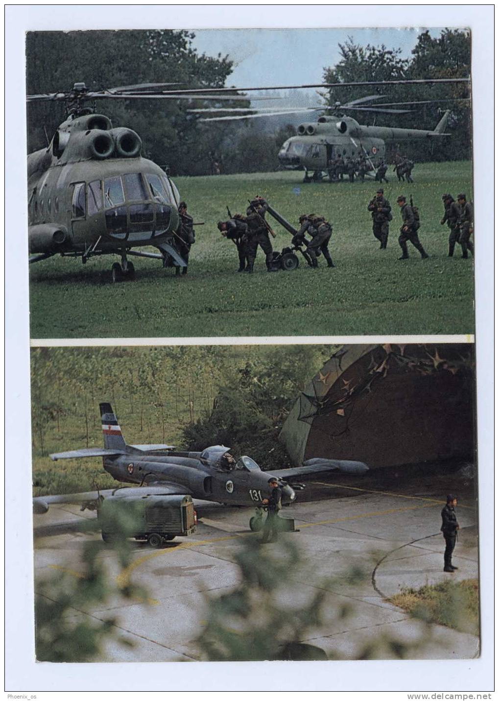 YUGOSLAVIA - War Aviation, Helicopter, Airplane, 1975. - Helicópteros