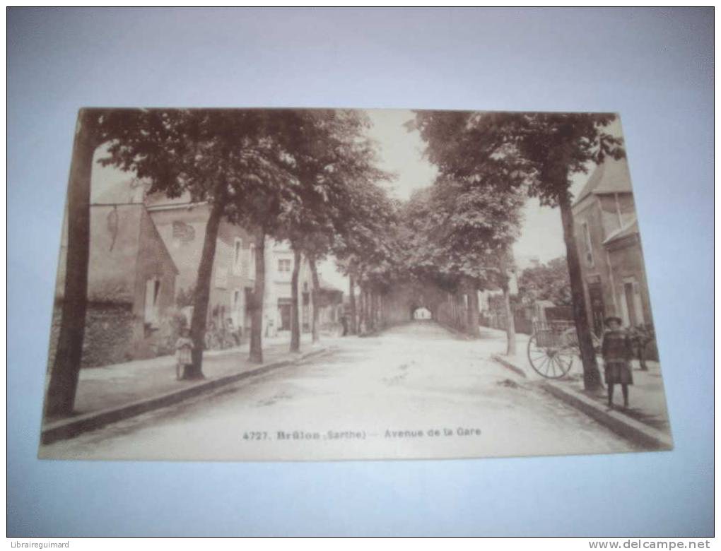 2 Anr - CPA N°4727 - BRULON - Avenue De La Gare - [72] Sarthe - - Brulon