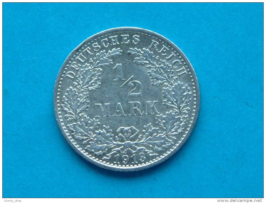 1913 A - 1/2 MARK ( Silver ) / KM 17 ( For Grade, Please See Photo ) ! - 1/2 Mark