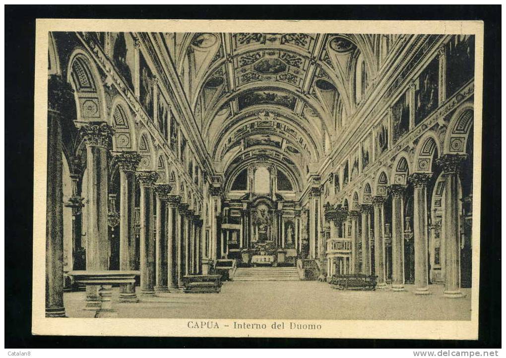 S1225 CARTOLINA ILLUSTRATA CAMPANIA CASERTA CAPUA INTERNO DUOMO FG.NV. - Caserta