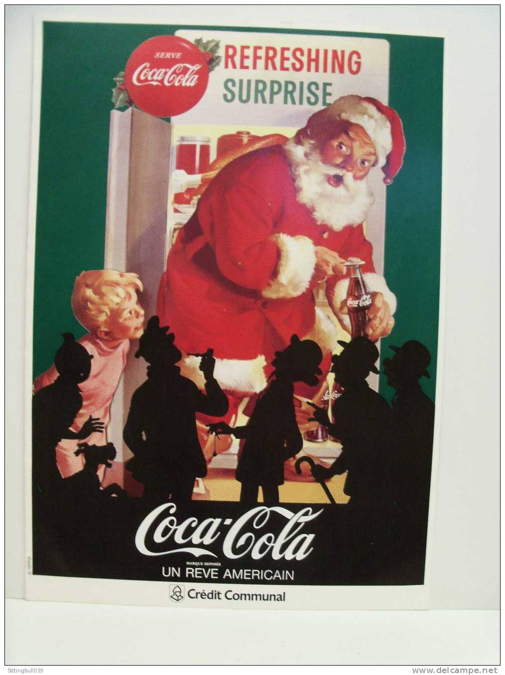 TINTIN Et Coca-Cola 1 Rêve Américain Mag De L´Expo Coca 87 Personnages Hergé Apparaissent En Ombres Chinoises+Père Noël - Oggetti Pubblicitari