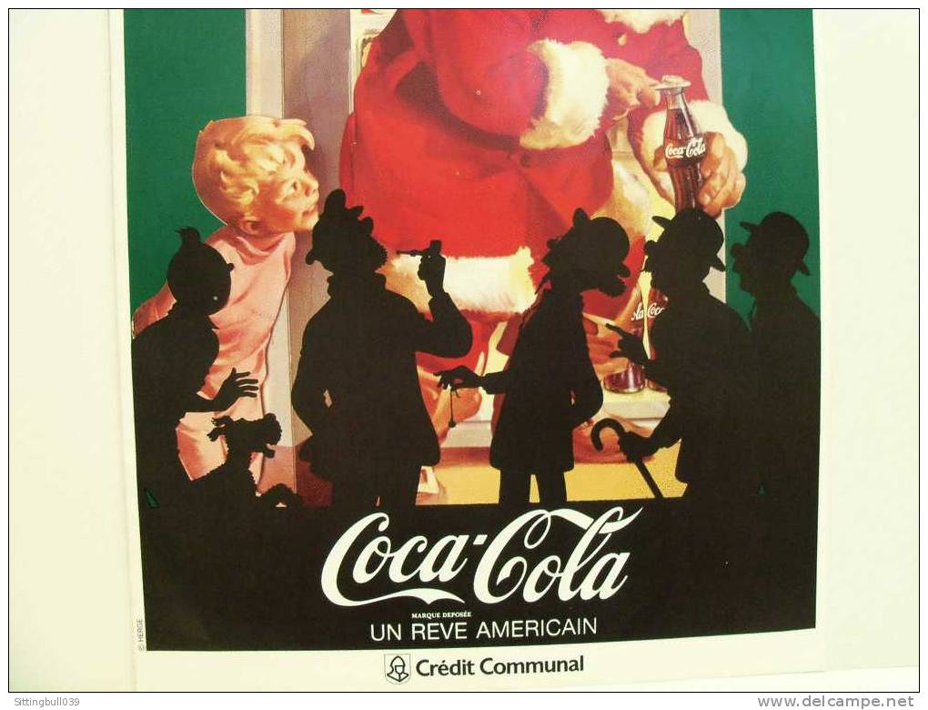 TINTIN Et Coca-Cola 1 Rêve Américain Mag De L´Expo Coca 87 Personnages Hergé Apparaissent En Ombres Chinoises+Père Noël - Objets Publicitaires