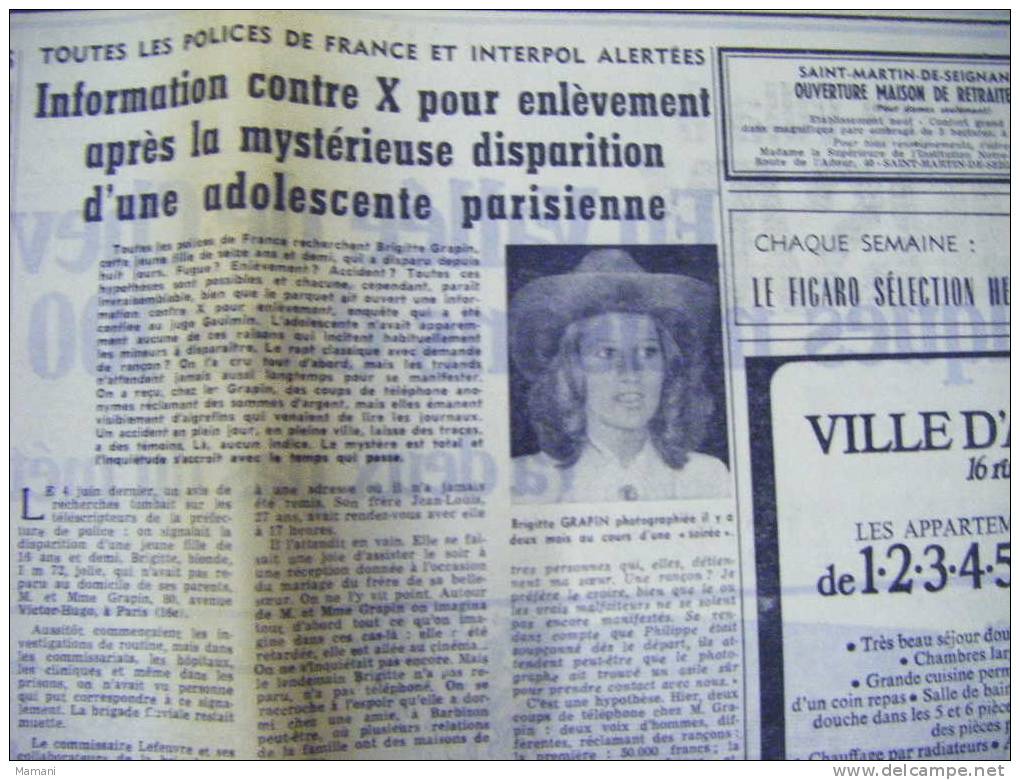 Le Figaro 11 Juin 1971-greve Des Cheminots---brigitte Grapin-jean Luc Godard-jean Claude Bouttier- - 1950 à Nos Jours