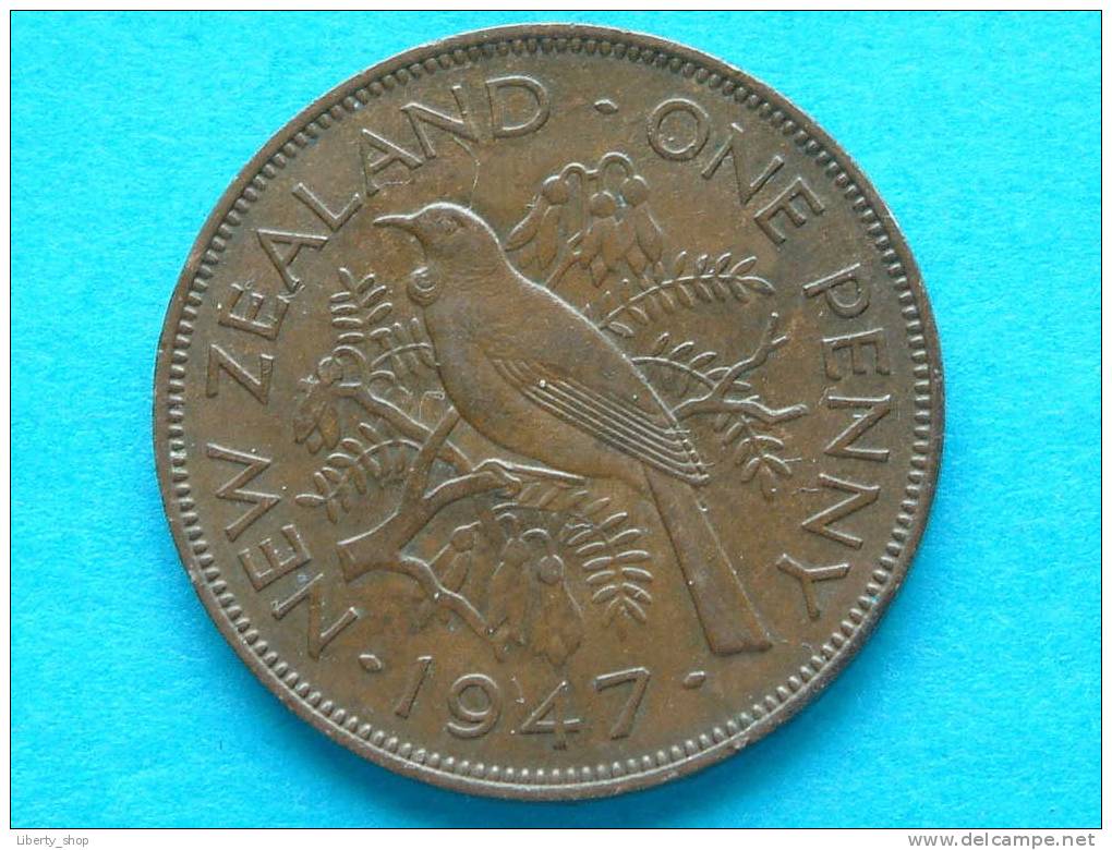 ONE PENNY 1947 / KM 13 ( For Grade, Please See Photo ) ! - New Zealand