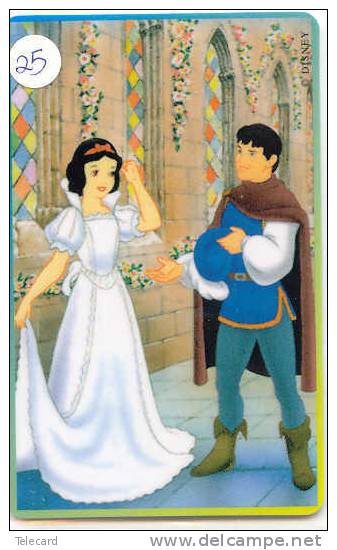 Télécarte DISNEY ETATS-UNIS  (25) LA BLANCHE NEIGE * SNOWWHITE * SCHNEEWITTCHEN *  PHONECARD USA * FILM * CINEMA * MOVIE - Disney