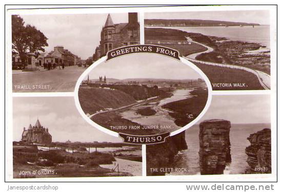 Multi-View PCd  THURSO - Caithnesshire - REAL PHOTO PCd - Highlands - SCOTLAND - Caithness