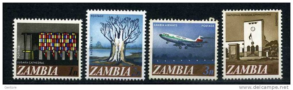 ZAMBIA  1968 Definitive (odd Value) Yvert N° 39-40-41-42  Absolutely Perfect MNH ** - Zambia (1965-...)