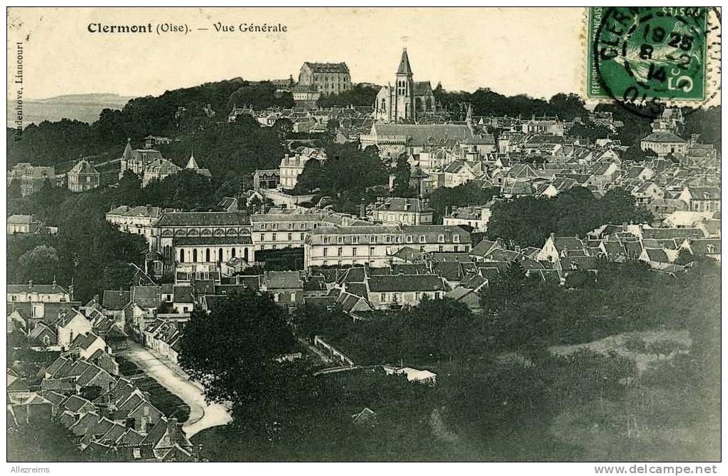 CPA 60 : CLERMONT   Vue Générale     A VOIR !!! - Clermont