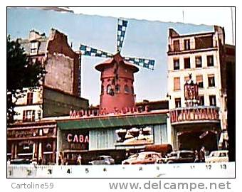 FRANCE PARIS LE MOULEIN ROUGE FILM L'ENFER DES TROPIQUES AUTO CAR V1960   CH974 Segni Biro - Transport Urbain En Surface