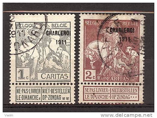 België/Belgium/Belgique - Nr.100 En/et 103 (°) Oblit.gestempeld - 1910-1911 Caritas