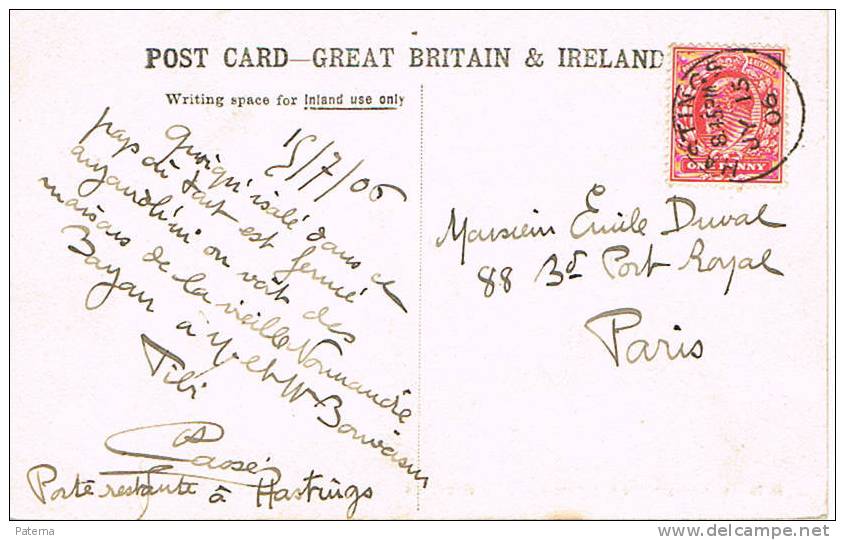 Postal , HASTINGS  1906 ( Inglaterra)Old House , Post Card, Postkarte - Lettres & Documents