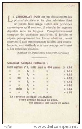 Chocolat Adolphe Delhaize - La Ferme De La Haie Sainte à Plancenoit - Autres & Non Classés