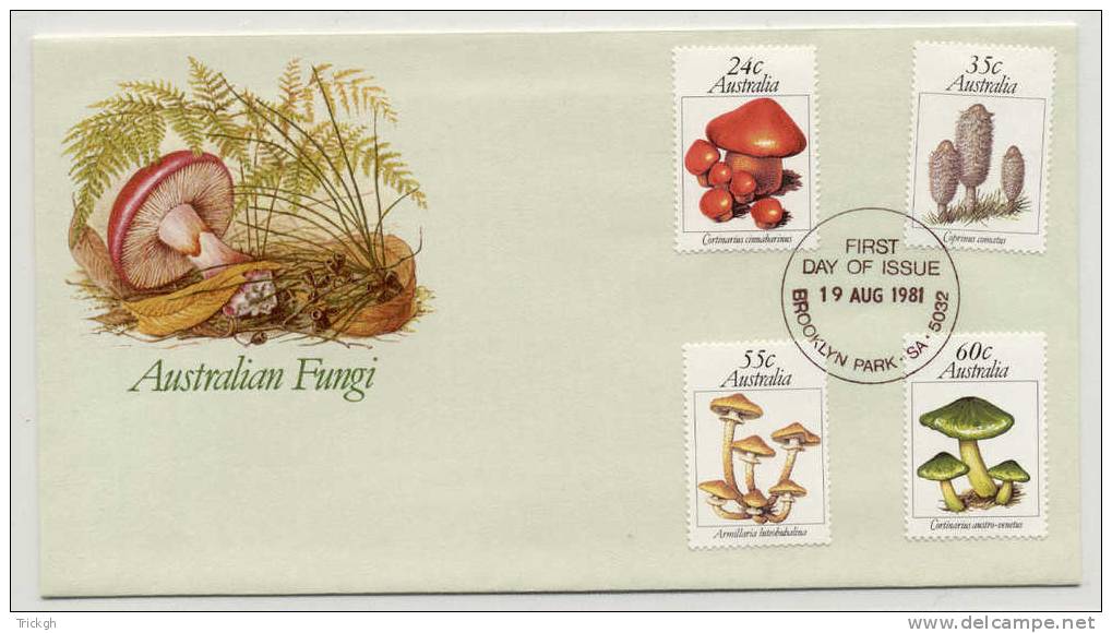 Australia FDC 1981 Champignon Paddestoel Mushroom - Autres & Non Classés