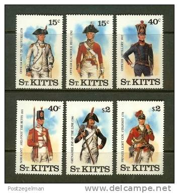 SAINT KITTS MNH Stamp(s) Military Uniforms 193-198 - Militaria